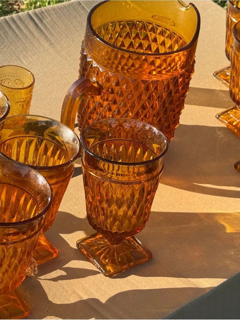 Indiana Glass elegant amber